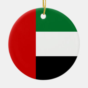 Ornamento De Cerâmica Bandeira dos Emirados Árabes Unidos