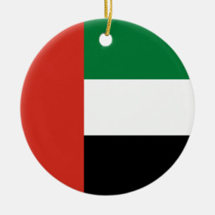 Ornamento De Cerâmica bandeira dos Emirados Árabes Unidos
