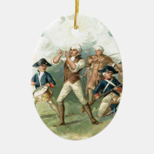 Ornamento De Cerâmica Bandeira dos EUA Espírito do Soldado Batedor de Ta