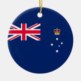 Ornamento De Cerâmica Bandeira Estadual de Victoria (Austrália)