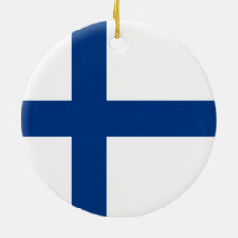 Ornamento De Cerâmica Bandeira finlandesa (Finlândia)