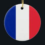 Ornamento De Cerâmica Bandeira França<br><div class="desc">Bandeira França</div>