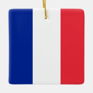 Ornamento De Cerâmica Bandeira França (Francês)