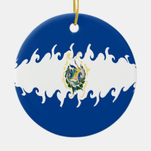 Ornamento De Cerâmica Bandeira Gnarly de El Salvador