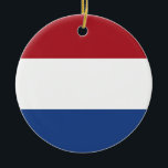 Ornamento De Cerâmica Bandeira Holandesa<br><div class="desc">Bandeira Holandesa</div>