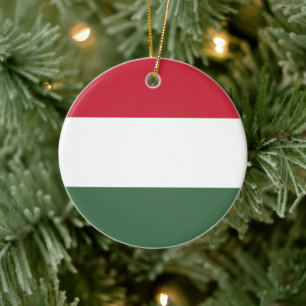Ornamento De Cerâmica Bandeira Húngara