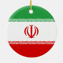 Ornamento De Cerâmica Bandeira Iraniana (Irã) (Persa)
