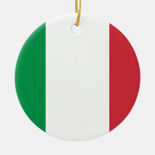Ornamento De Cerâmica Bandeira italiana - bandeira de Italia - Italia (Frente)