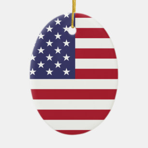Ornamento De Cerâmica Bandeira nacional dos Estados Unidos