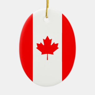 Ornamento De Cerâmica Bandeira Nacional Patriótica do CANADÁ