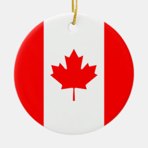 Ornamento De Cerâmica Bandeira Nacional Patriótica do CANADÁ