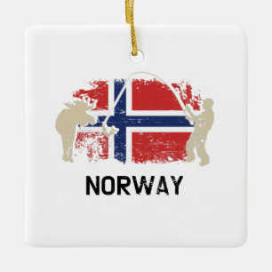 Ornamento De Cerâmica Bandeira norueguesa, Noruega