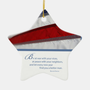 Ornamento De Cerâmica Bandeira patriótica, americana