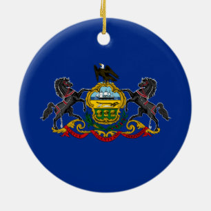 Ornamento De Cerâmica Bandeira Pensilvestre