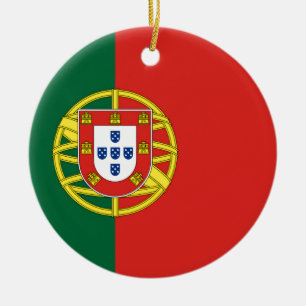 Ornamento De Cerâmica Bandeira portuguesa