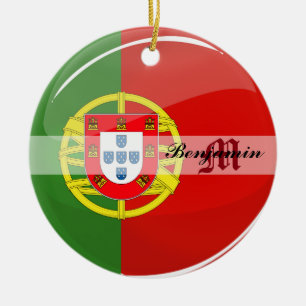 Ornamento De Cerâmica Bandeira portuguesa