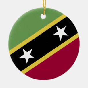 Ornamento De Cerâmica bandeira santo Kitts e Nevis