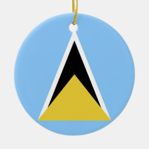 Ornamento De Cerâmica bandeira santo Lúcia