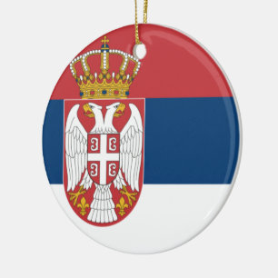 Ornamento De Cerâmica Bandeira Sérvia