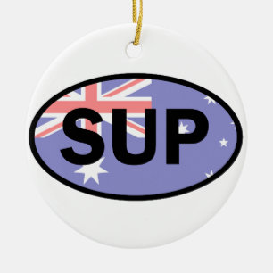 Ornamento De Cerâmica Bandeira Standup de Paddleboard Austrália
