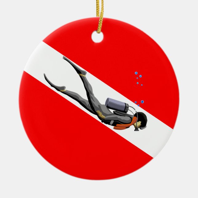 Ornamento De Cerâmica Bandeja De Mergulho E Mergulho (Frente)