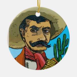 Ornamento De Cerâmica Bandit, México,, adicionar, editar texto