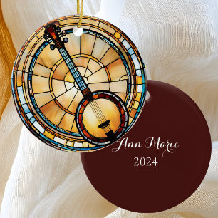 Ornamento De Cerâmica Banjo Music