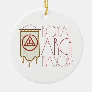 Ornamento De Cerâmica Banner de Freemason do Arco Real