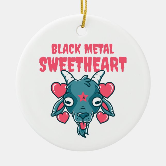Ornamento De Cerâmica Baphomet de Cabeça de Cabra Fofo (Frente)