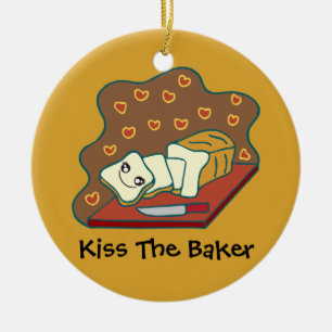 Ornamento De Cerâmica Baqueiro de produtos cozidos padaria Cute Kawaii B