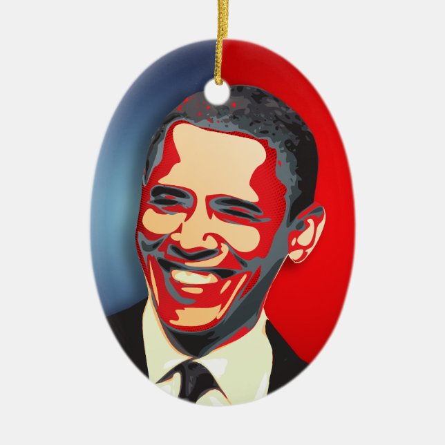 Ornamento De Cerâmica Barack Obama (Frente)