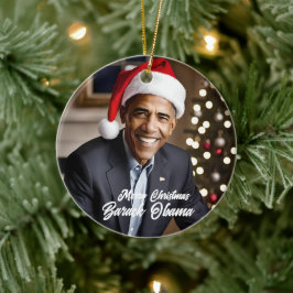 Ornamento De Cerâmica Barack Obama no Natal
