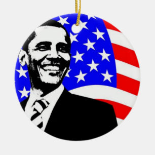 Ornamento De Cerâmica Barack Obama Ornament