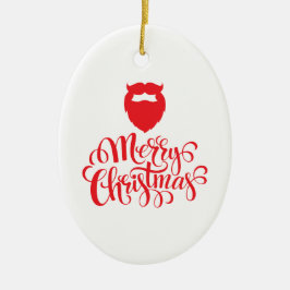 Ornamento De Cerâmica Barba Papai noel de Natal