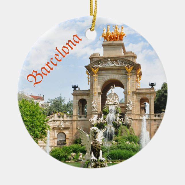 Ornamento De Cerâmica Barcelona (Frente)