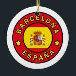 Ornamento De Cerâmica Barcelona España<br><div class="desc">Barcelona España</div>