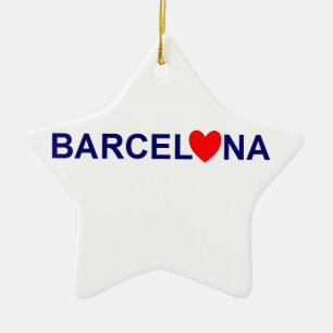 Ornamento De Cerâmica Barcelona love