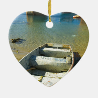 Ornamento De Cerâmica Barco oxidado