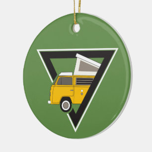 Ornamento De Cerâmica barramento amarelo triangular clássico