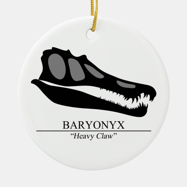 Ornamento De Cerâmica Baryonyx Skull (Frente)
