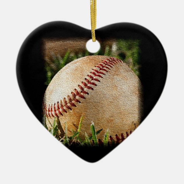 Ornamento De Cerâmica Baseball (Frente)