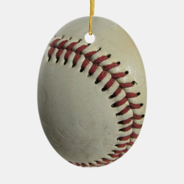Ornamento De Cerâmica Baseball (Frente)