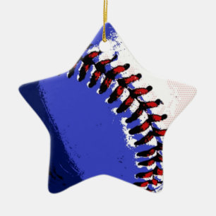 Ornamento De Cerâmica Baseball de pop Art