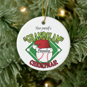 Ornamento De Cerâmica Baseball Grand Slam