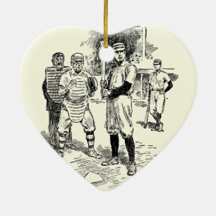 Ornamento De Cerâmica Baseball:Jogadores