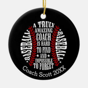Ornamento De Cerâmica BASEBALL, um treinador verdadeiramente incrível é