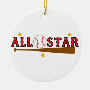 Ornamento De Cerâmica Basebol All Star