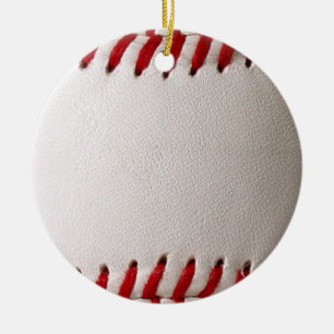 Ornamento De Cerâmica Basebol e Softbol Costura Vermelha