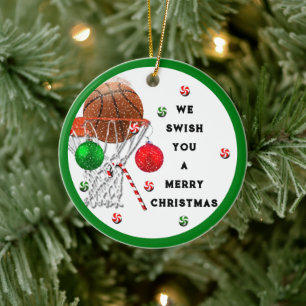 Ornamento De Cerâmica Basquete 2023 Keepsasasasaame Ornament cerâmico