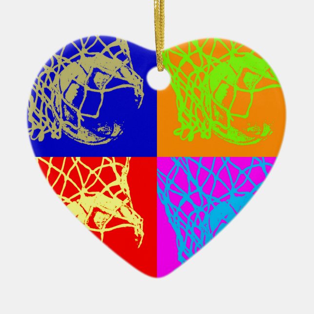 Ornamento De Cerâmica Basquete de pop (Frente)